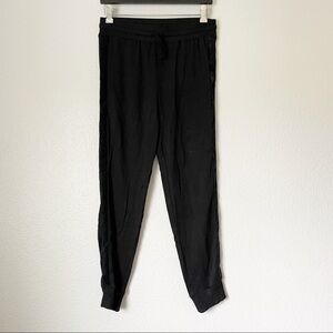 SPLENDID Supersoft Black Lounge Velvet Stripe Joggers XS